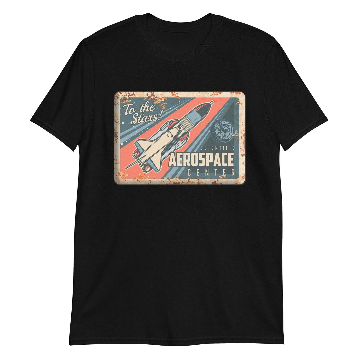 Spaceship & Satellites Rusty Plates 001 - Astro TShirts